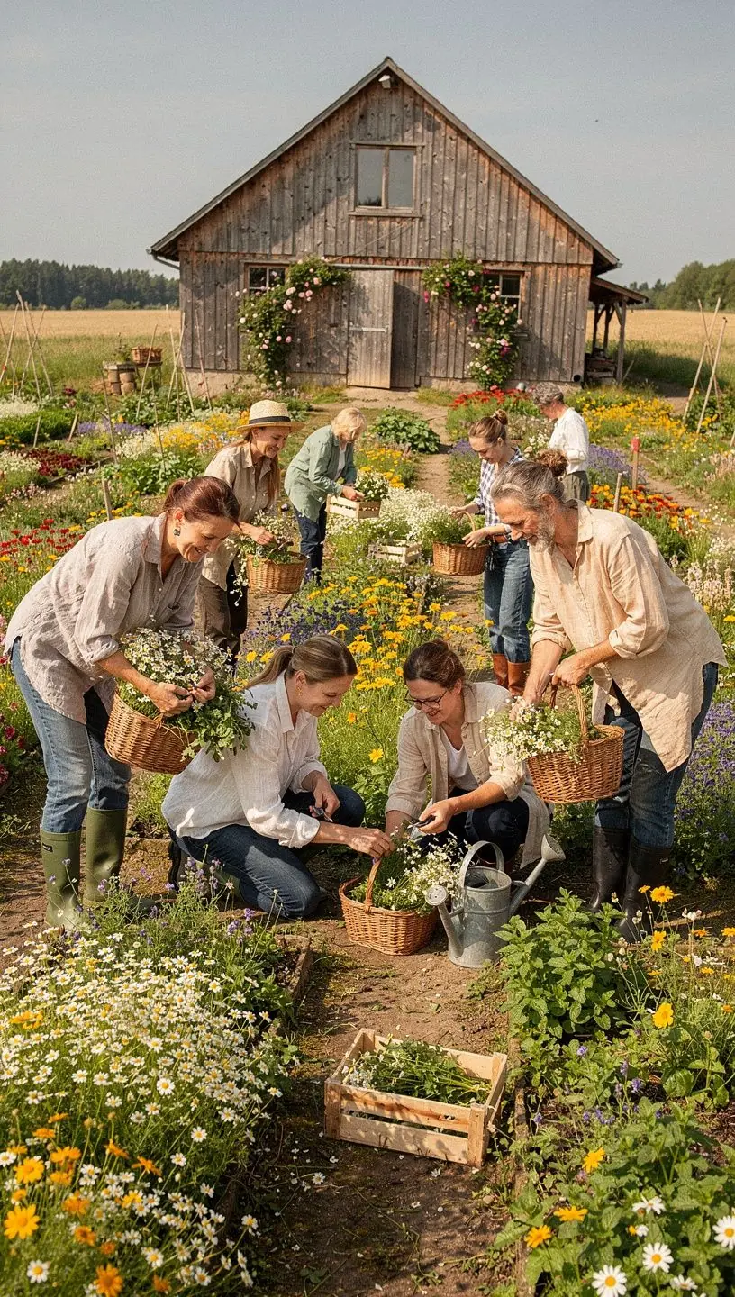 Tradiciniai lietuviški žolelių mišiniai, pateikti gražioje keraminėje arbatinėje.