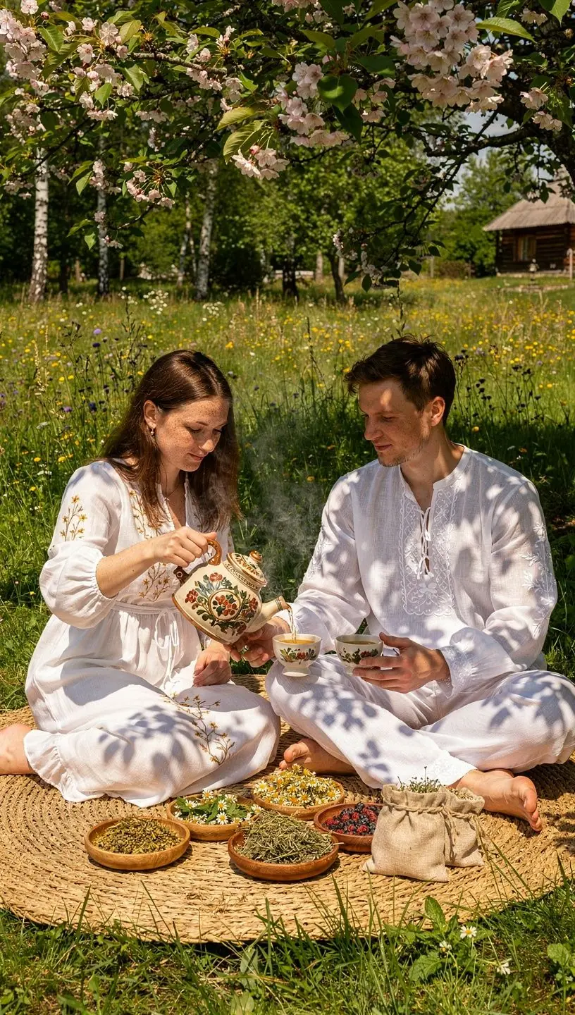 Gražiai pateikta arbatos lėkštė su džiovintomis uogomis ir medumi šalia.