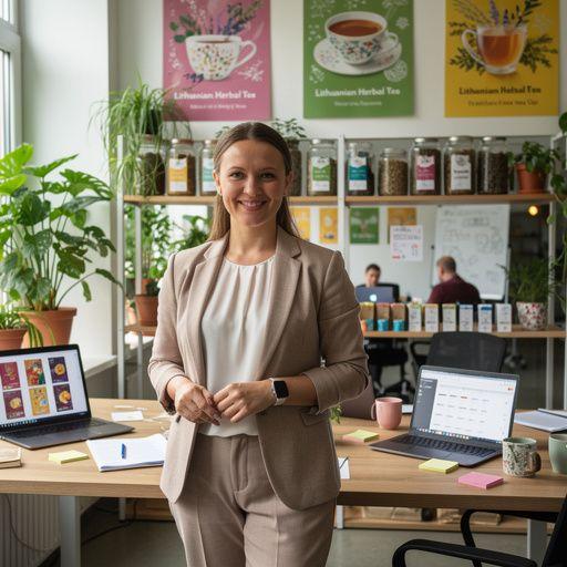 Žolelių derinio paruošimo procesas, akcentuojantis autentiškumą.