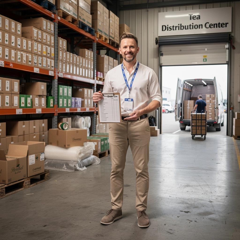 Lietuviškos arbatos puodelis, patiekiamas su tradiciniais saldumynais.